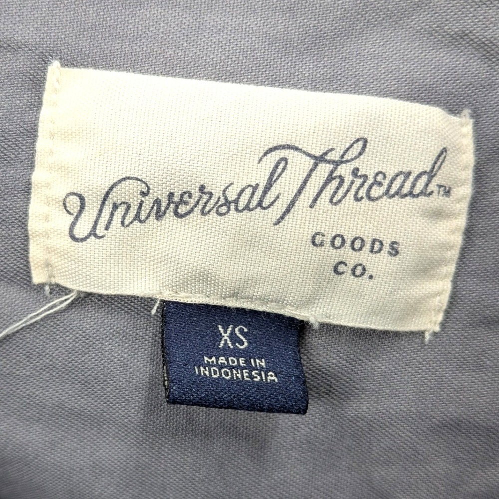 Lyocell Utility Popover Shirt Gray Casual XS Universal Thread Oversized - Picture 3 of 7
